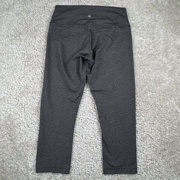 Lululemon Wunder Under Hi Rise Crop Legging  Heathered Gray - Picture 2 of 14